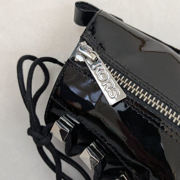 MICHAEL Michael Kors Women's Haskell Platform Combat Boots Patent Leather Black - Picture 9 of 15